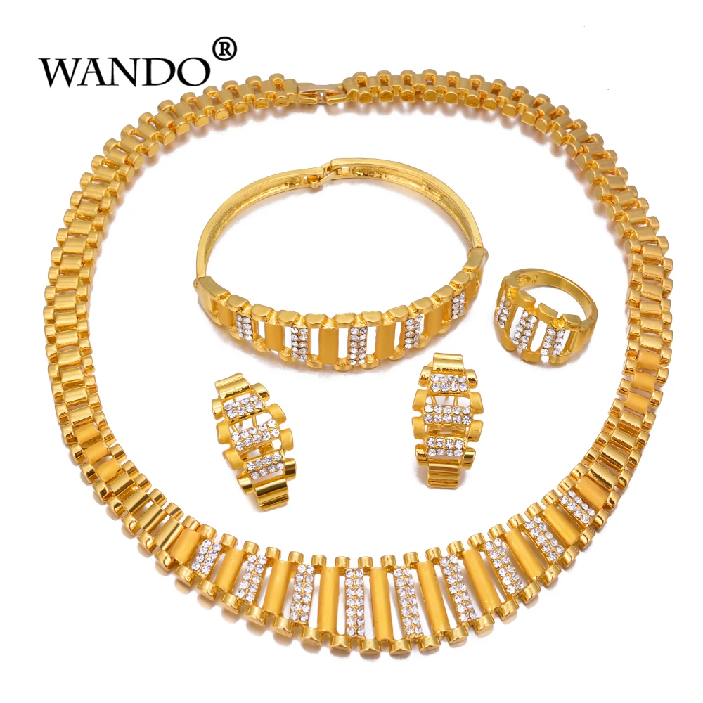 WANDO африканские Чокеры ожерелья для женщин золотой цвет арабские свадебные