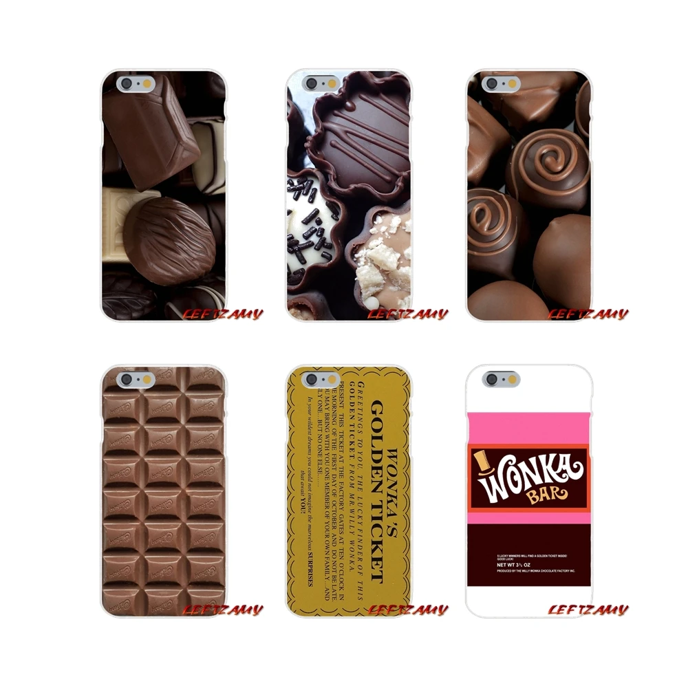 Шоколадный Willy Wonka бар с золотыми чехлами для мобильных телефонов Samsung Galaxy S4 S5 MINI S6