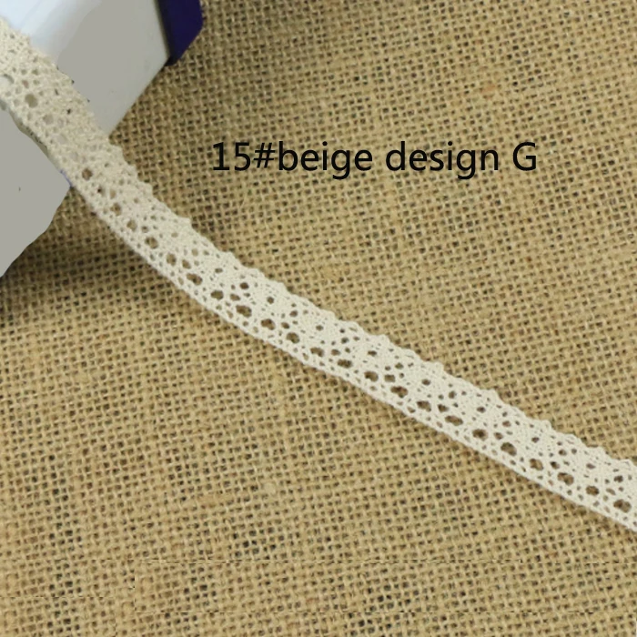 15 beige design G Вышитые хлопковые Кружева Швейные аксессуары для рукоделия ручной работы для одежды/сумки/свадьбы/украшения/Скрапбукинг Wh - Цвет: 15 beige design G
