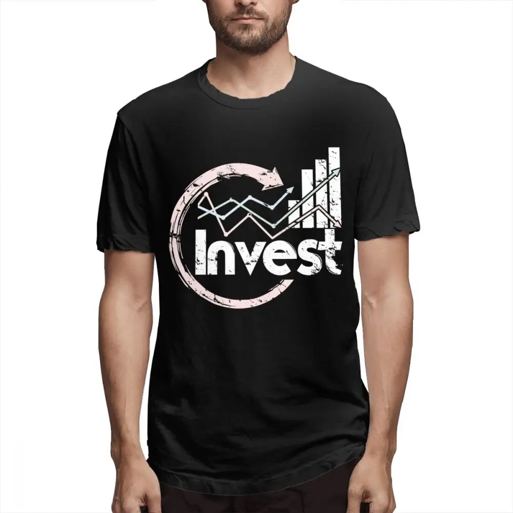 Male Invest Stock T Shirt Casual Man Streetwear Candlestick Forex market T-shirt | Мужская одежда