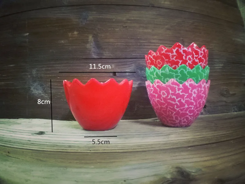 Цветочные горшки из разноцветной скорлупы романтичные садовые керамические