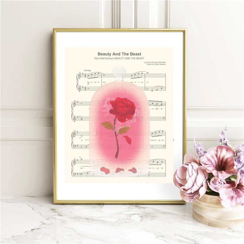 Сказка как время Красавица и Чудовище HD Постеры-холсты репродукции, настенное Искусство Живопись, декоративная картина Современное украшение дома