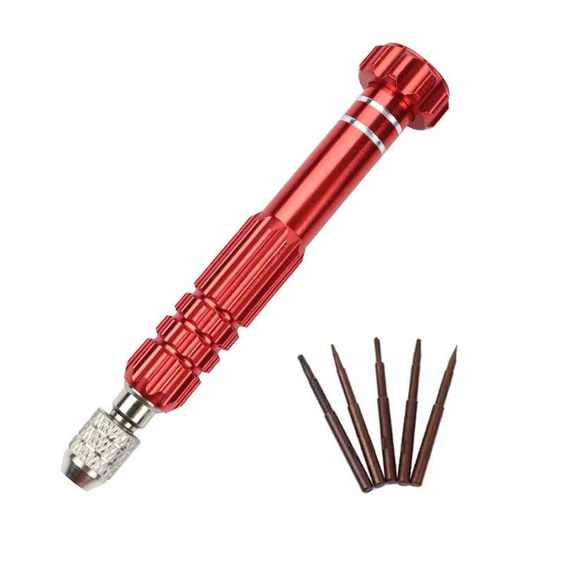 Красный 5 в 1 Прецизионная отвертка Набор отвертка Philips bits для телефонов часы разборка ремонтный набор комплект - Цвет: Красный