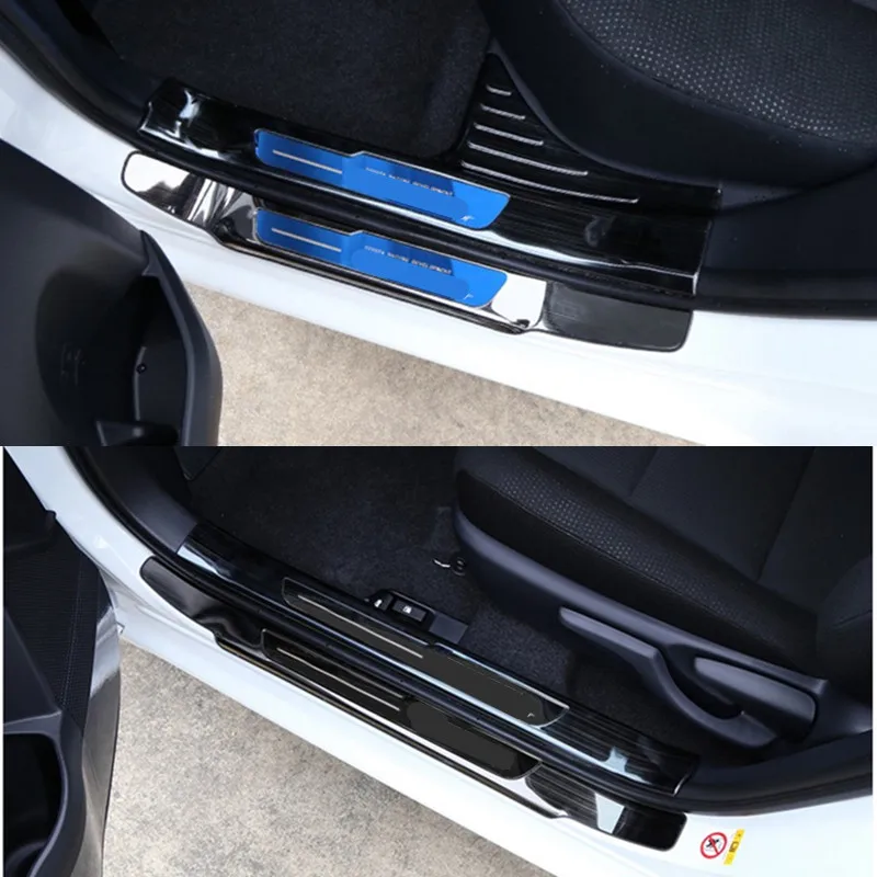 Бесплатная доставка нержавеющая сталь Накладка на порог 4 шт./компл.