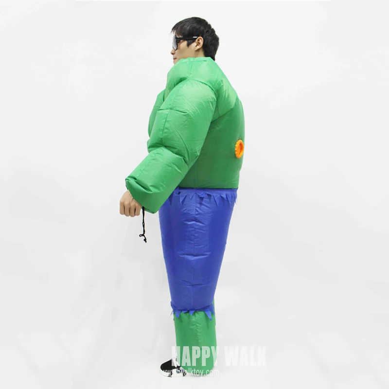 Взрослый мужской мускул человек Хэллоуин надувной костюм супергерой фантазия