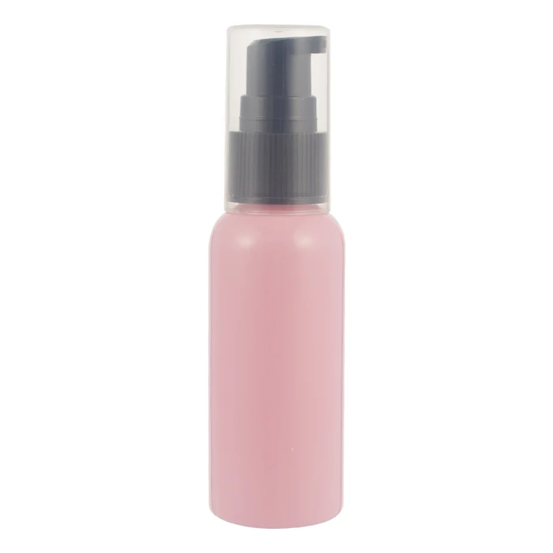 

50ml Pink Round Shoulder Powder Pump Emulsion Bottle Plastic Empty Sample Cosmetic Bottle 20pcs/lot