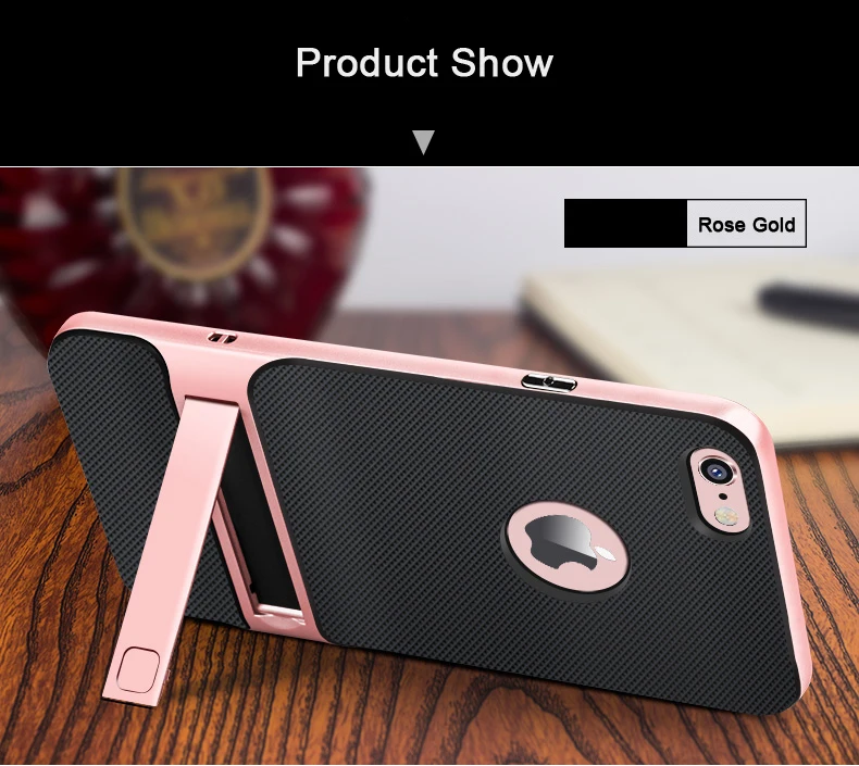 CAPSSICUM чехол с подставкой для iPhone 6 6s Plus PC силиконовый гибкий тонкий гелевый Чехол с подставкой для iPhone 6plus 6s Plus
