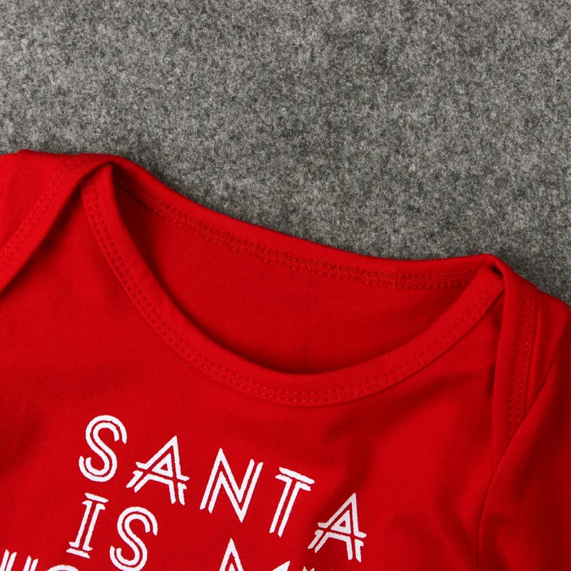 Рождественский комбинезон для новорожденных мальчиков и девочек с длинным