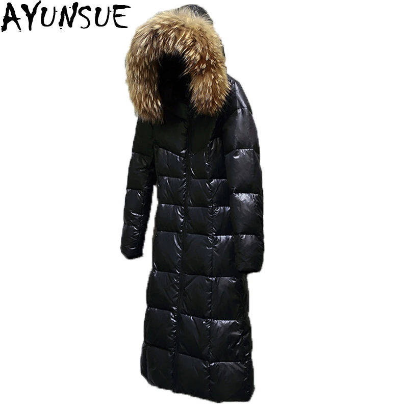 AYUNSUE новая зимняя одежда женский пуховик Длинная утепленная парка с большим