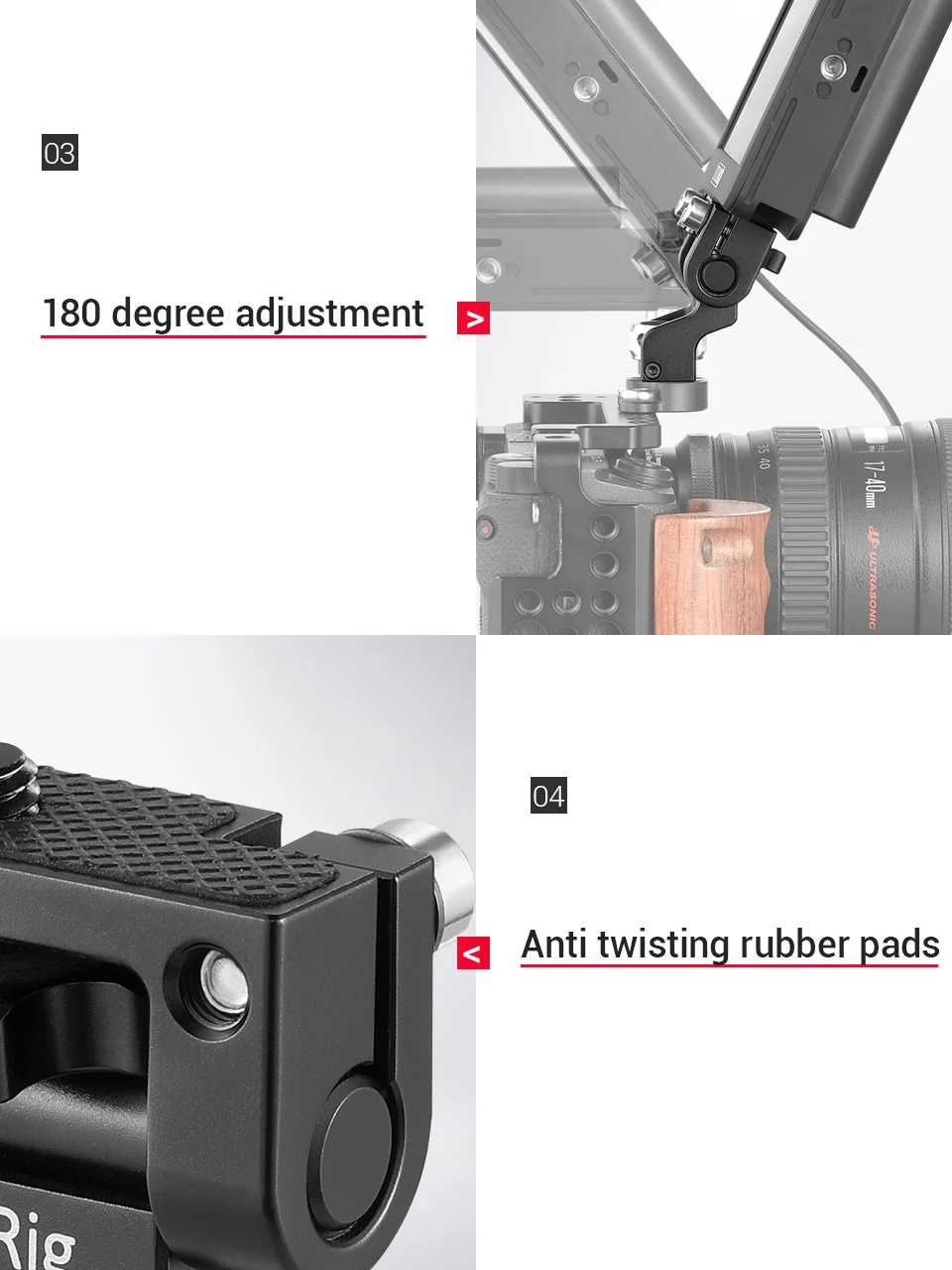 SmallRig универсальная камера DSLR поворотное крепление для монитора с контактами Arri для фиксации монитора с камерой-2174