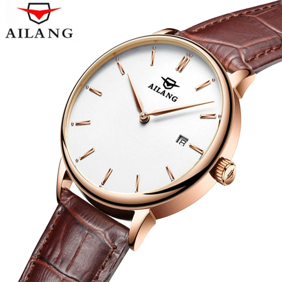 

AILANG Top Brand Luxury Men's Sports Watches Men Waterproof Shockproof Mechanical Watch Man Genuine Leather Military Wrist watch