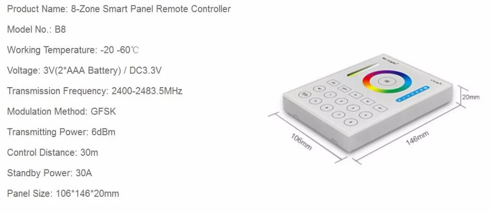 MiLight LS2 5 в 1 умный светодиодный контроллер для одного цвета RGB RGBW RGB+ CCT Светодиодная лента совместима с FUT089/B8 сенсорной панелью дистанционного управления