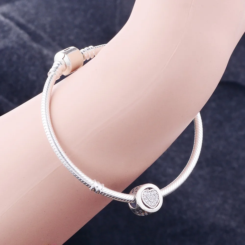925 пробы Серебряный чайник бусины "Улыбка" подходят к оригиналу Pandora очаровательный браслет осенние украшения браслет подарок Pulsera Berloque DIY