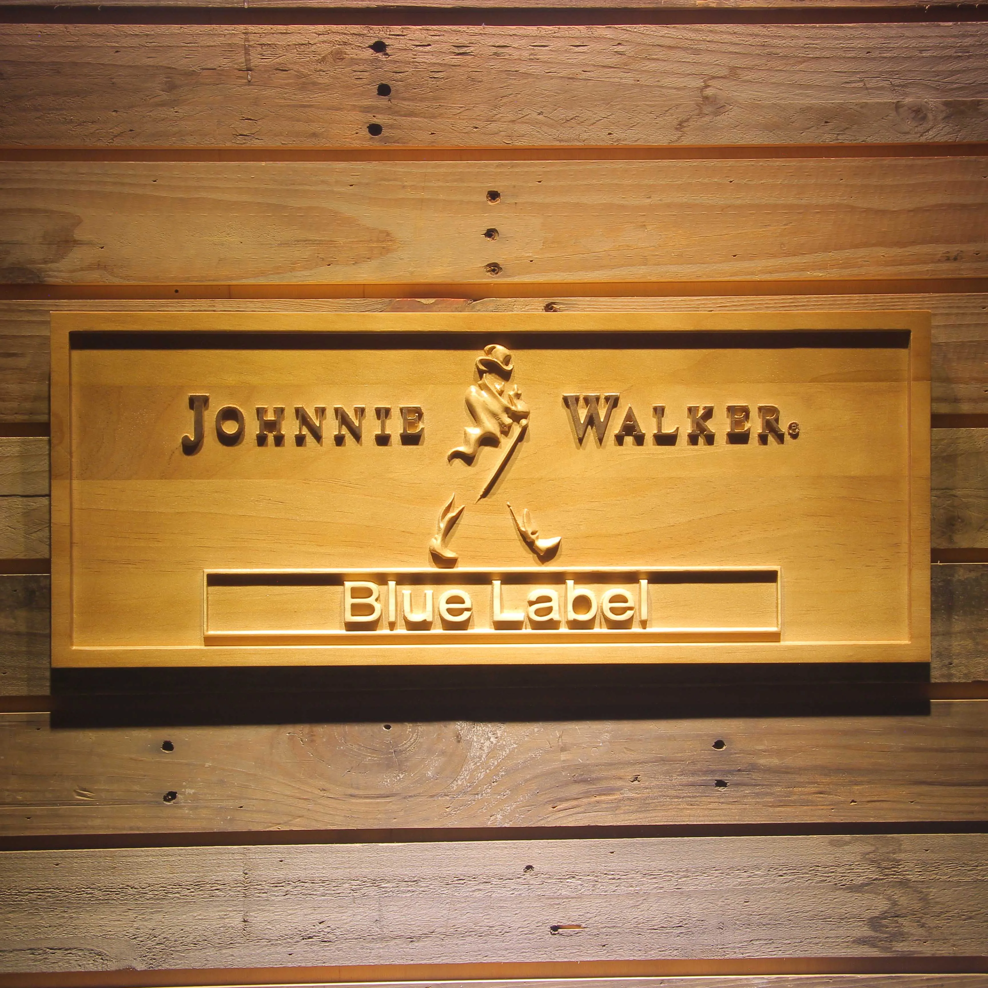 Фото Деревянные 3d-знаки Johnnie Walker с синей этикеткой №1