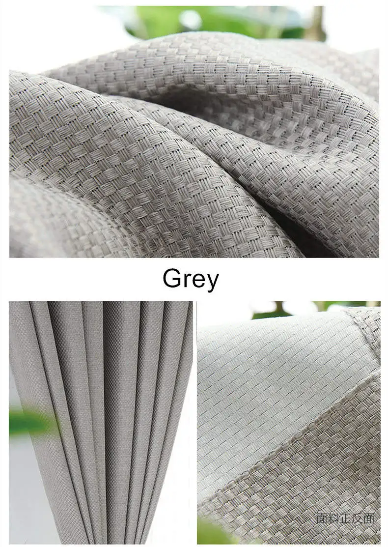 Grey HTEXQ, современные затемненные занавески для гостиной, оконные занавески для спальни, занавески, ткань, готовые портьеры, жалюзи - Цвет: Grey