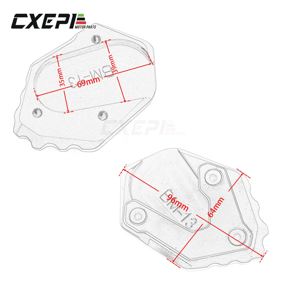 

Motorcycle Kickstand Side Stand Enlarge Extension Pad Support For R1200GS LC R1250GS Adventure F850GS F750GS Accessories