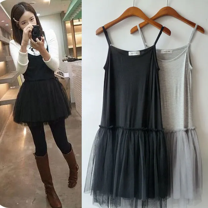 Внутренняя одежда модальное Полноразмерное платье комбинация для девочек