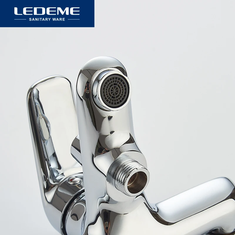 LEDEME Смеситель для ванны с коротким изливом. латунь Цвет: бронзовый L3248C|faucet wall