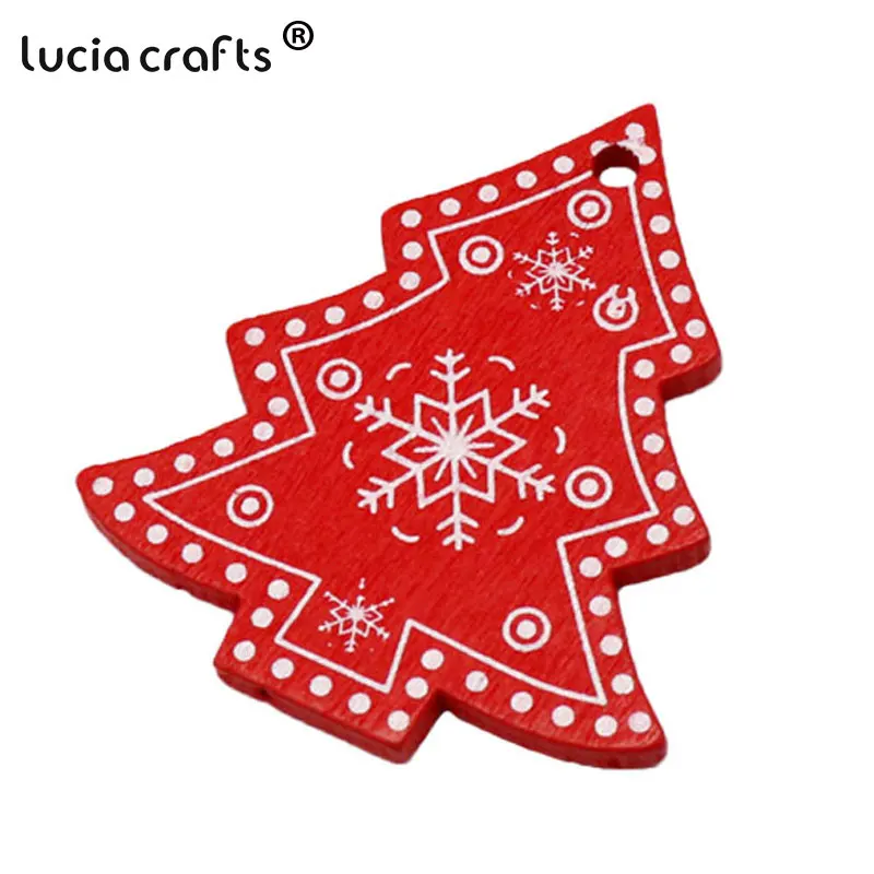 Style 8 10pcs 10 шт./12 шт./лот 5 см деревянные украшения сердце дерево звезда рождественские Подвесные Подарки домашний магазин украшения для елки E1308 - Цвет: Style 8 10pcs