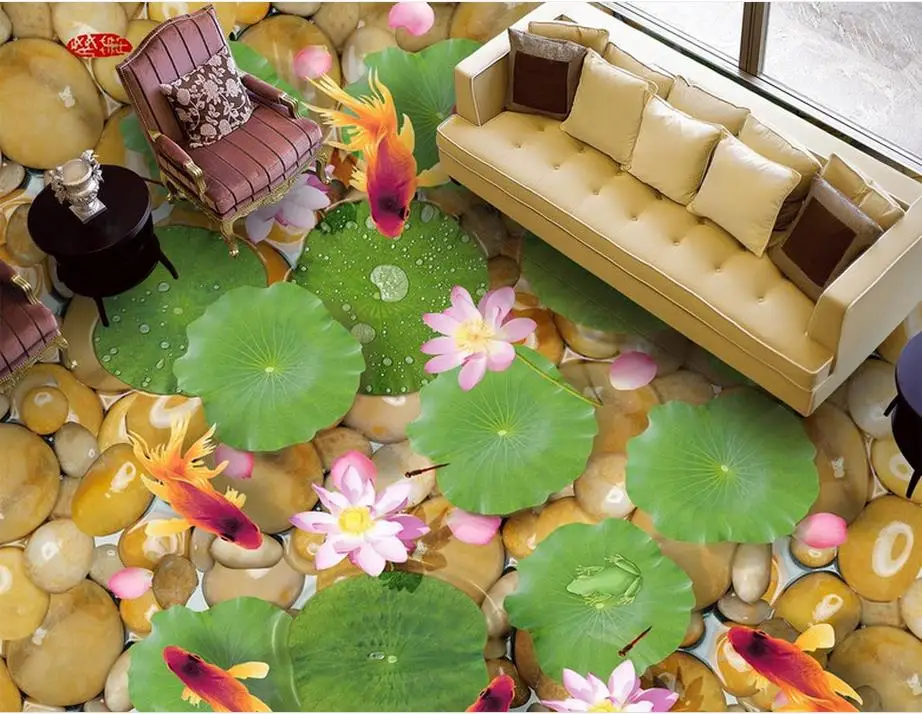 Высокое качество 3d напольное покрытие пользовательская фотография Настенная