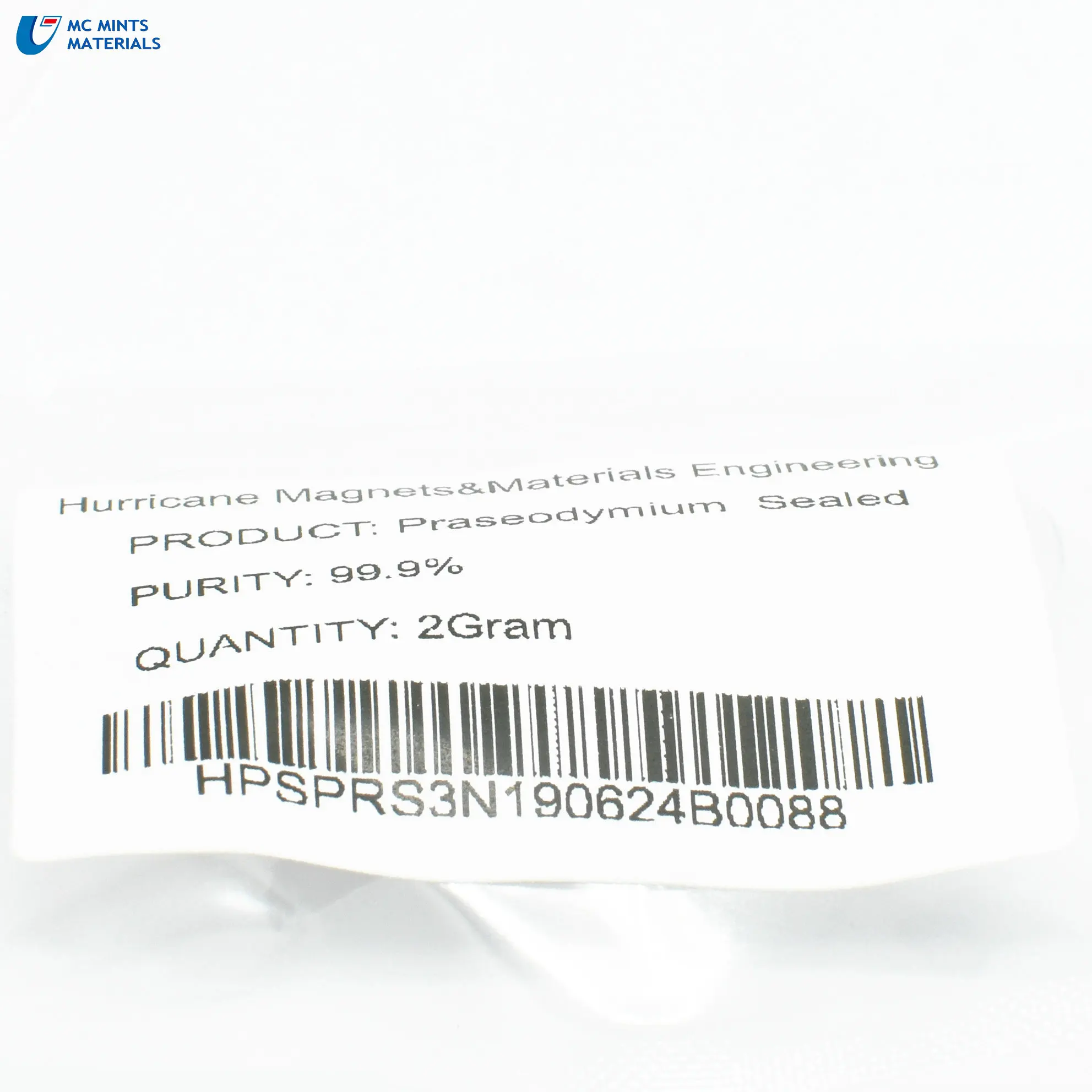Металл празеодим 2 г герметичная плотность Pr Высокая чистота аргон защита