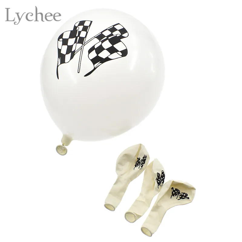 Lychee Life 10 шт дюймовый Гоночный флаг латексный шар клетчатые воздушные шары для