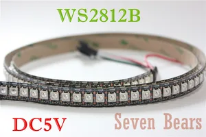 1 м 144 светодиодный s WS2812B 144 светодисветодиодный sm 5050 RGB Чип WS2811 IC цифросветодиодный 5 в Светодиодная лента не водонепроницаемая