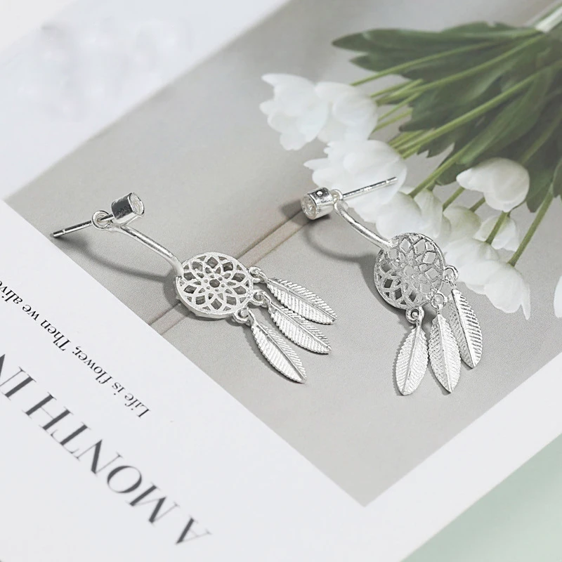 Женские длинные серьги в виде Ловца снов SA SILVERAGE подвески из стерлингового