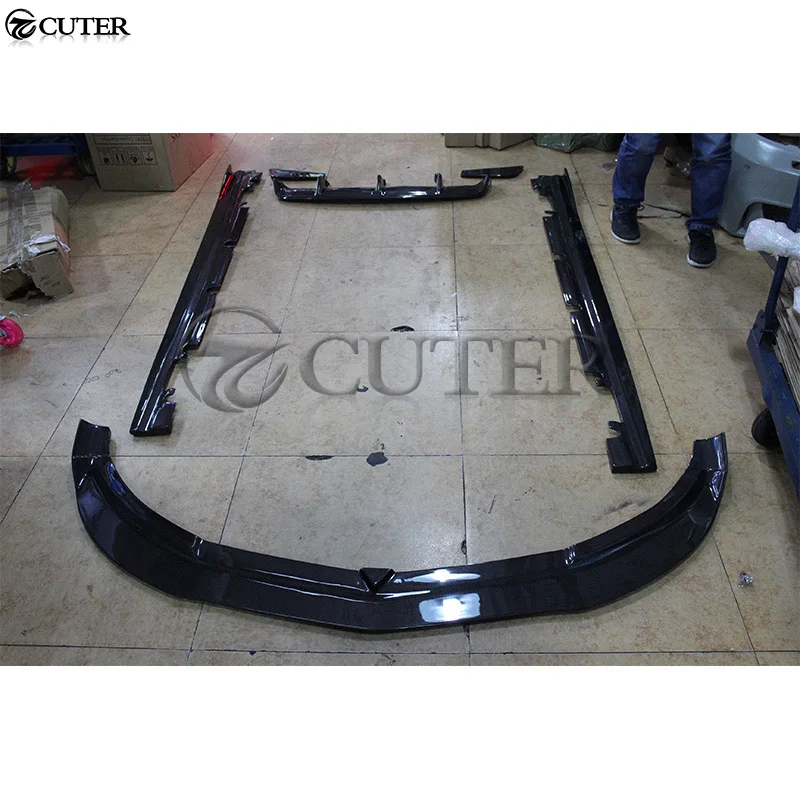 W117 CLA220 CLA260 сплиттер для передних и задних губ из углеродного волокна боковые юбки