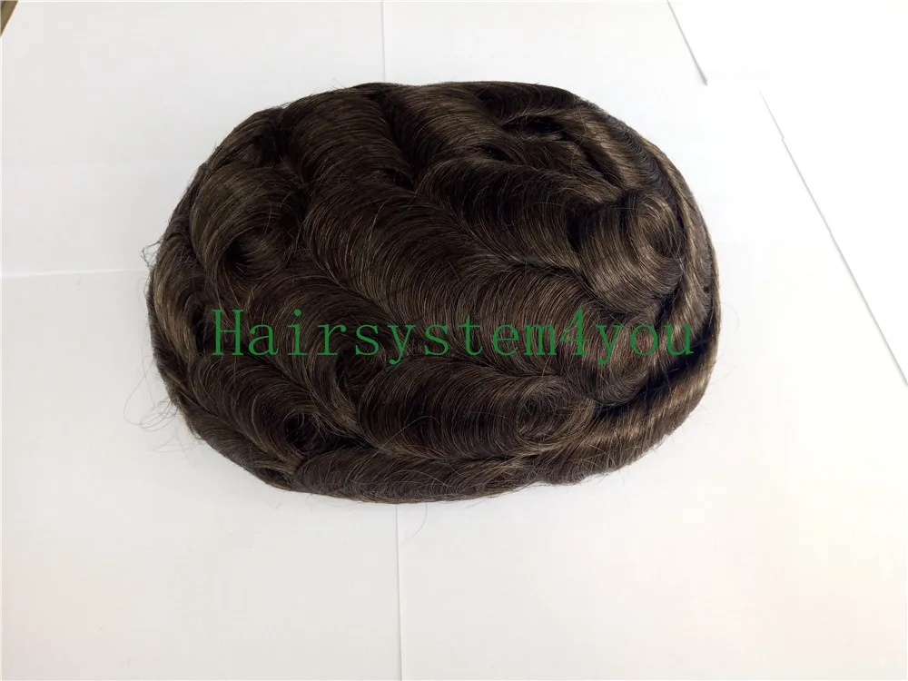 Новая система для волос с Полный парик из тонкой кожи Опти накладки