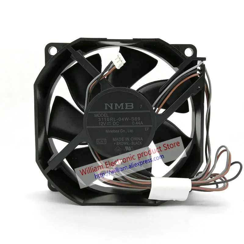 Новый оригинальный 3110RL-04W-S69 DC12V 0.44A S59 0.33A 80x80x25 мм 3-линейный вентилятор для проектора