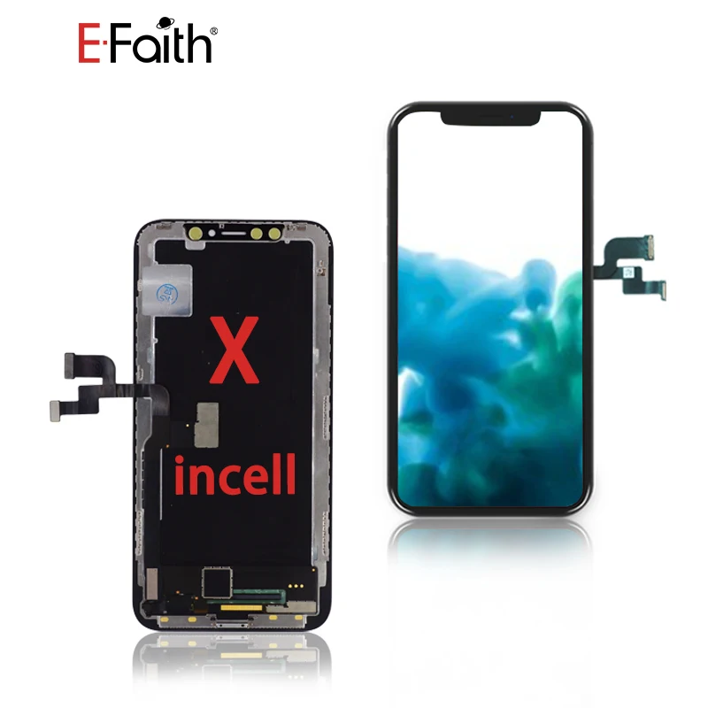 50 шт./лот OLED ААА + высокая яркость EFaith для iphone x с ЖК-дисплеем из водонепроницаемого
