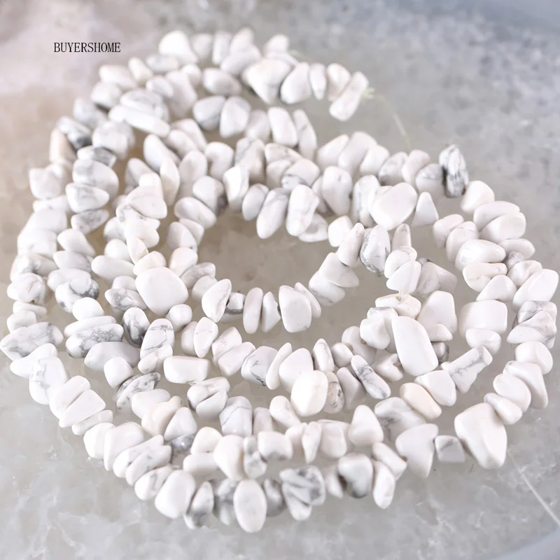White Turquoise Свободные бусины подходят ожерелье браслет серьги для женщин девочек 5x8 мм натуральные камни Lapis Кристалл розовый кварц опал гранат строка 35" - Цвет: White Turquoise