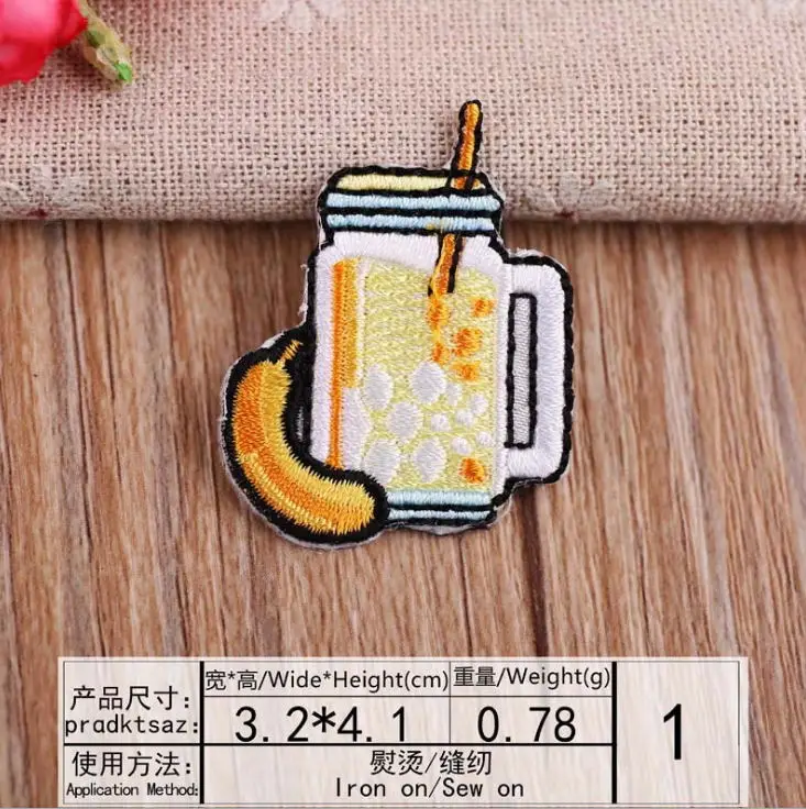 Новое прибытие 10 шт Мини Размер сока вышитые патчи железные на джинсовое пальто