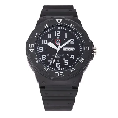black white word Бренд XINEW модные спортивные часы мужские календарь Япония movt кварцевые с резиновым ремешком повседневные часы Relogio d'agua prova Marca - Цвет: black white word