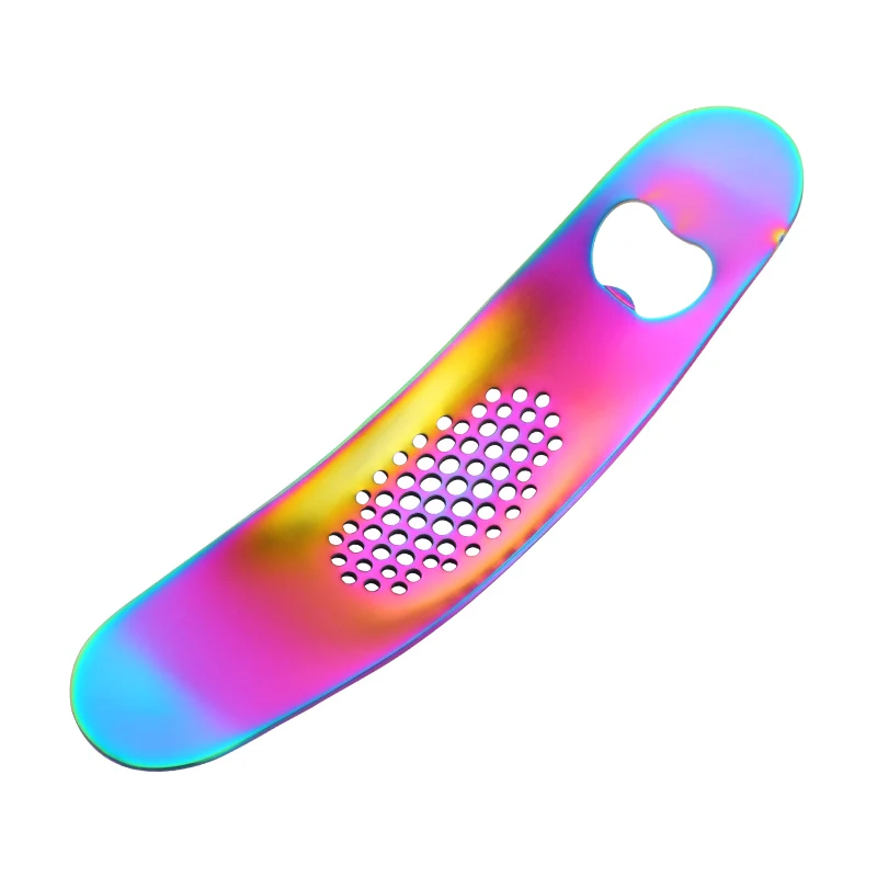 Rainbow Garlic Press Нержавеющая Сталь Ручной пресс для чеснока дробилка измельчения чеснока инструменты Бутылка открывалка для пива фрукты овощи инструменты кухонные гаджеты - Цвет: Rainbow Garlic Press