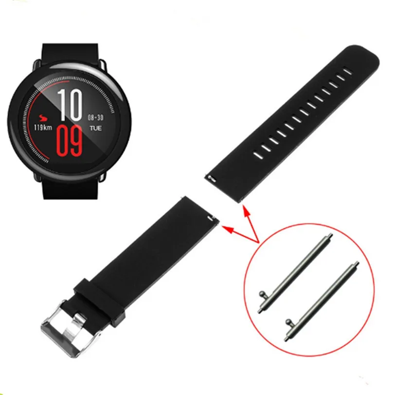 Твердый Цветной силиконовый сменный ремешок умный Браслет для Huami Amazfit Jul25