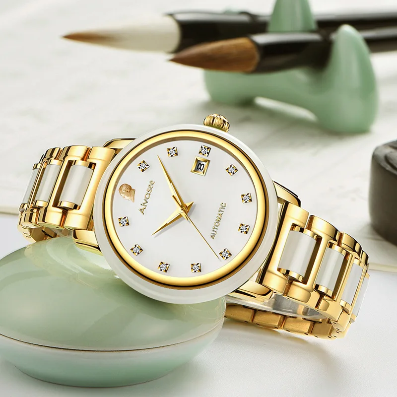 Часы наручные мужские механические брендовые автоматические водонепроницаемые