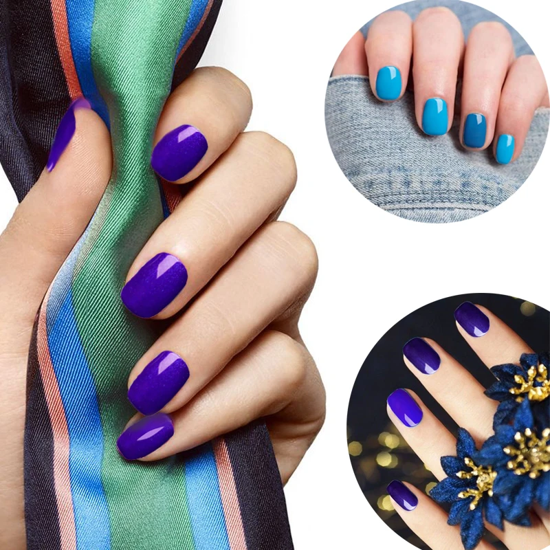 Розалинд гель лак для ногтей 10 мл голубой цвет серии УФ-лампы быстро сохнут Книги