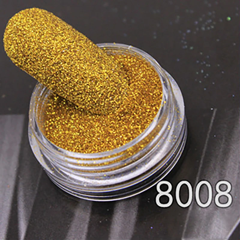 8008 1 коробка 1 г голографический блестящий порошок Сияющий сахарный лак для ногтей горячая Распродажа порошок для ногтей украшения для ногтей Блестки для ногтей - Цвет: 8008