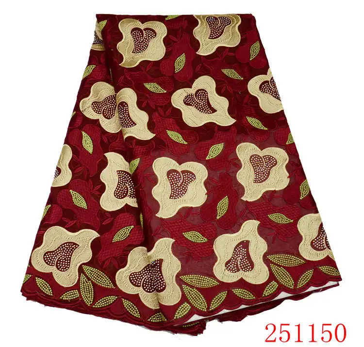 Хит продаж африканская швейцарская вуаль кружево высокого качества хлопковые