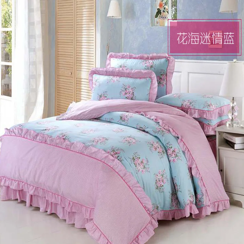Комплект постельного белья из 100% хлопка 4 предмета романтичный принцессы в