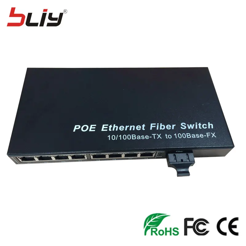 Bliy 10/100 Мбит/с 9 портов poe коммутатор IEEE802.3af/at 8 POE коммутатор ethernet переключатель питания для ip-камеры и wifi роутера gigabit