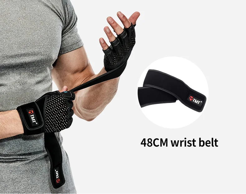TMT CrossFit тренажерный зал перчатки для фитнеса гантели Спорт Фитнес Перчатки Атлетический Training Фитнес Бодибилдинг запястья Обёрточная бумага упражнения Для мужчин Wom