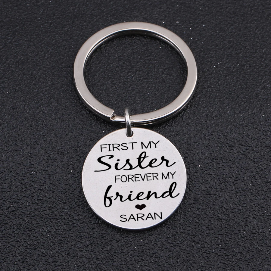 Брелок с именем на заказ милый брелок надписью Frist My Sister Forever Friends