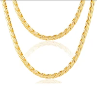 thin bone necklace yellow gold filled chain necklace for women men 20 inches