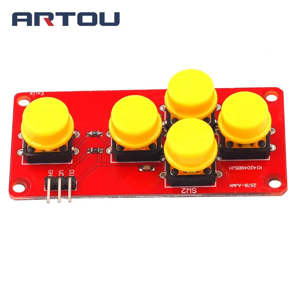 AD клавиатура имитирует модуль с пятью клавишами аналоговая кнопка для arduino плата