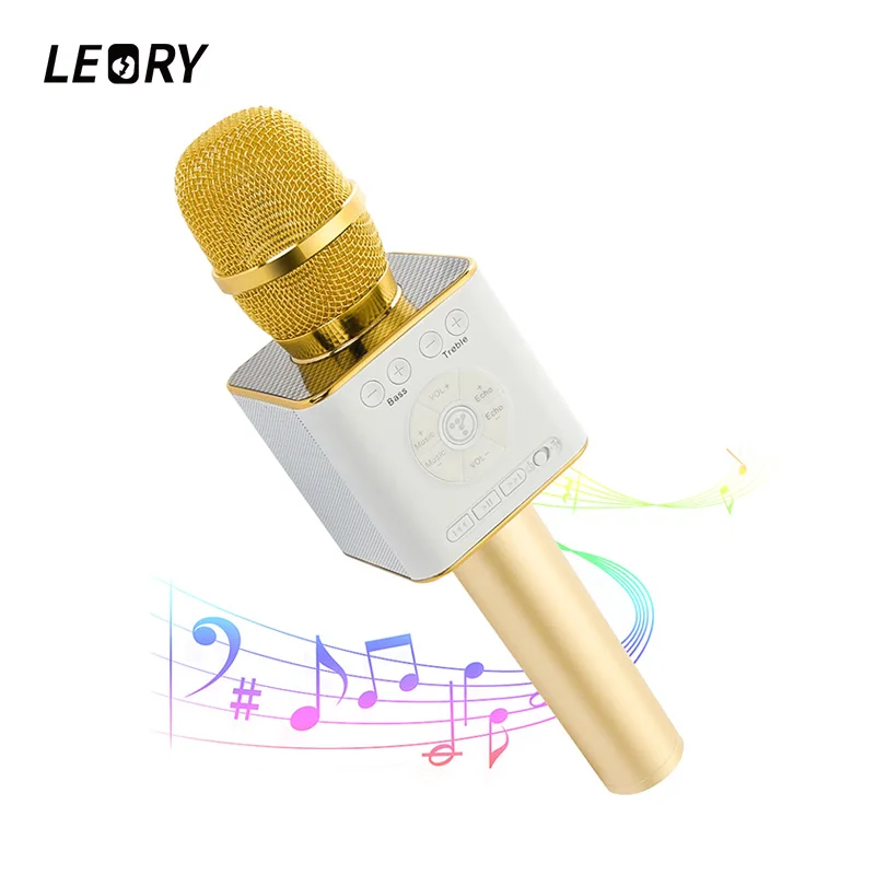 LEORY bluetooth беспроводной микрофон караоке KTV волшебный Ручной конденсаторный с