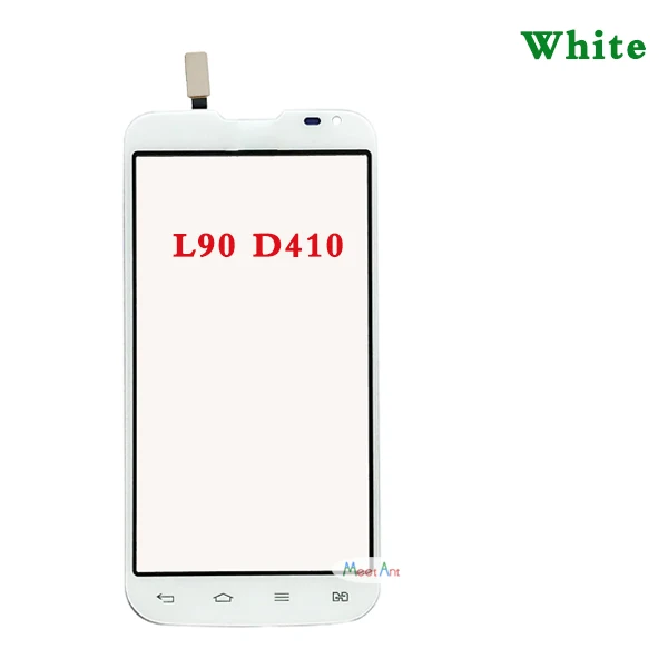 D410 White No Tool Высокое качество 4," для LG L90 D405 D415 и L90 Dual D410 сенсорный экран дигитайзер сенсор внешняя Передняя стеклянная панель объектива - Цвет: D410 White No Tool