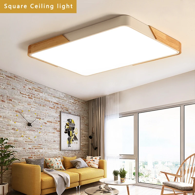 Малайзийский деревянный Многоцветный металлический квадратный светодиодный